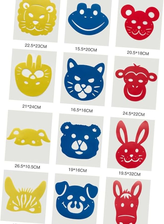 Cartoon Animal Painting Stencils Set for Kids DIY Art and Craft Activities Colorful Safe Portable - Image 2